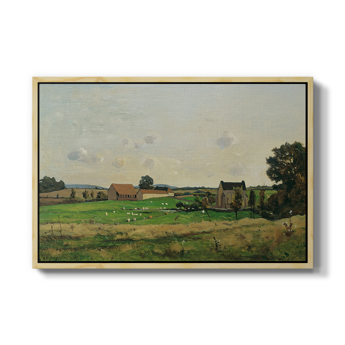 The Saulce Estate, 1869 - Floater Framed Canvas Print