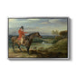John Levett Hunting at Wychnor, Staffordshire, 1818 - Floater Framed Canvas Print