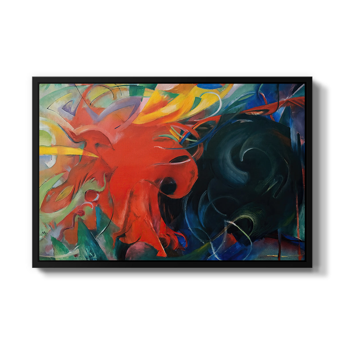 Fighting Forms, 1914 - Floater Framed Canvas Print