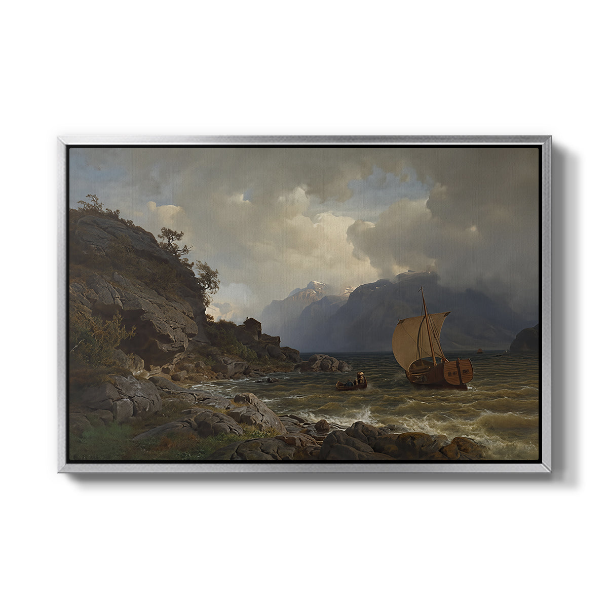 From the Western Coast of Norway, 1862 - Floater Framed Canvas Print