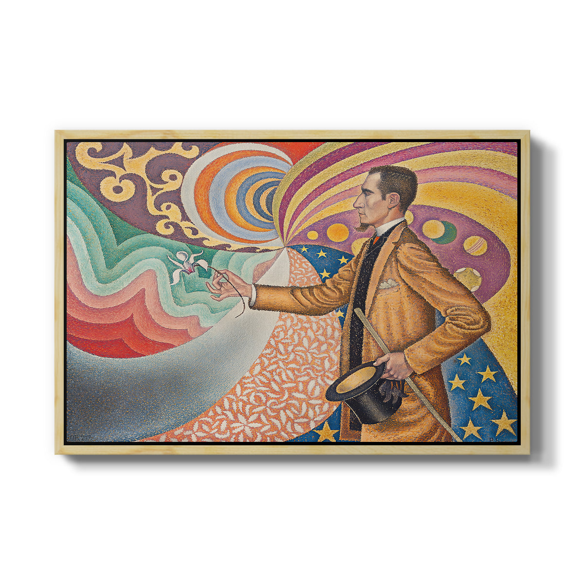 Portrait of Félix Fénéon, 1890 - Floater Framed Canvas Print