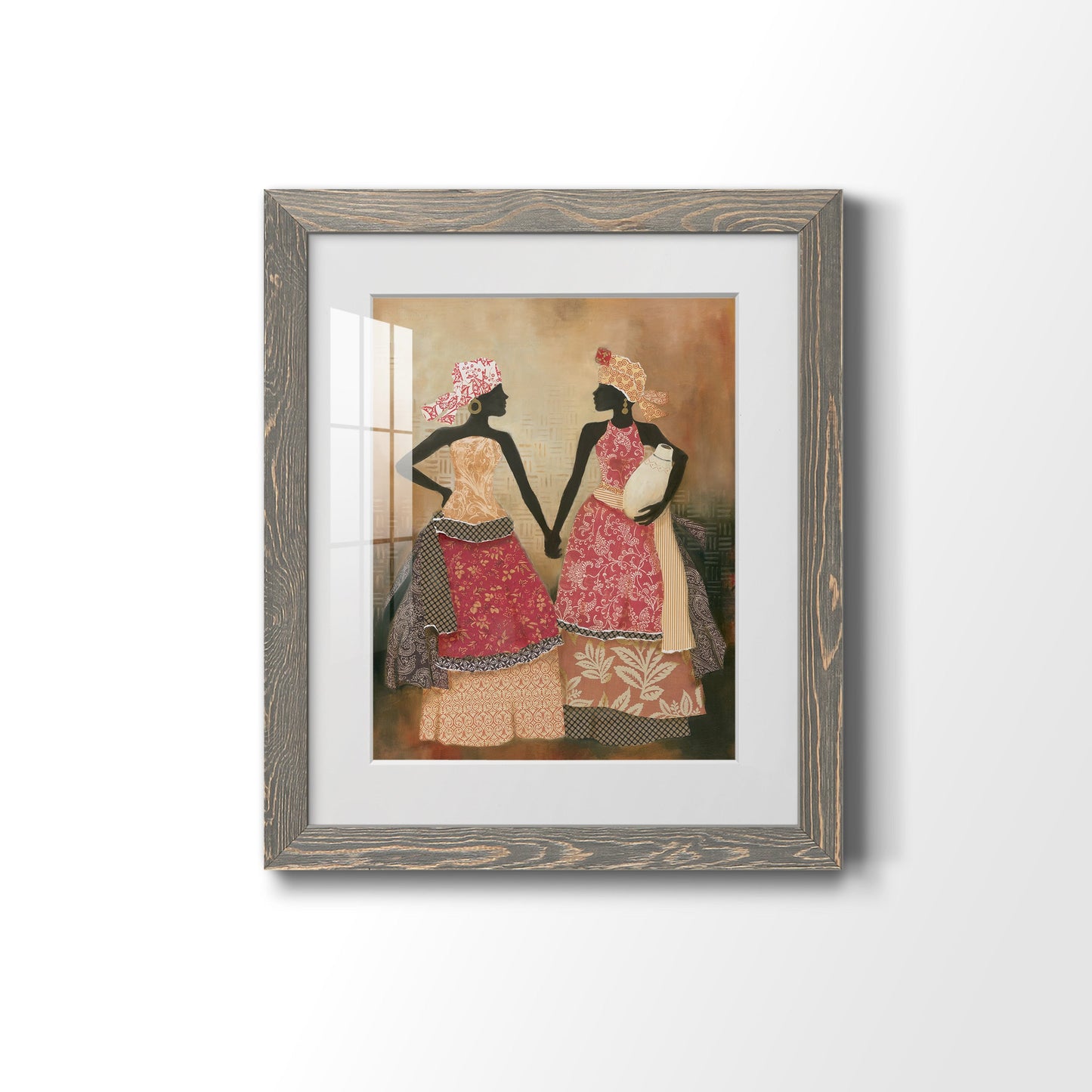 Village Women I - Premium Framed Print - Distressed Barnwood Frame - Ready to Hang