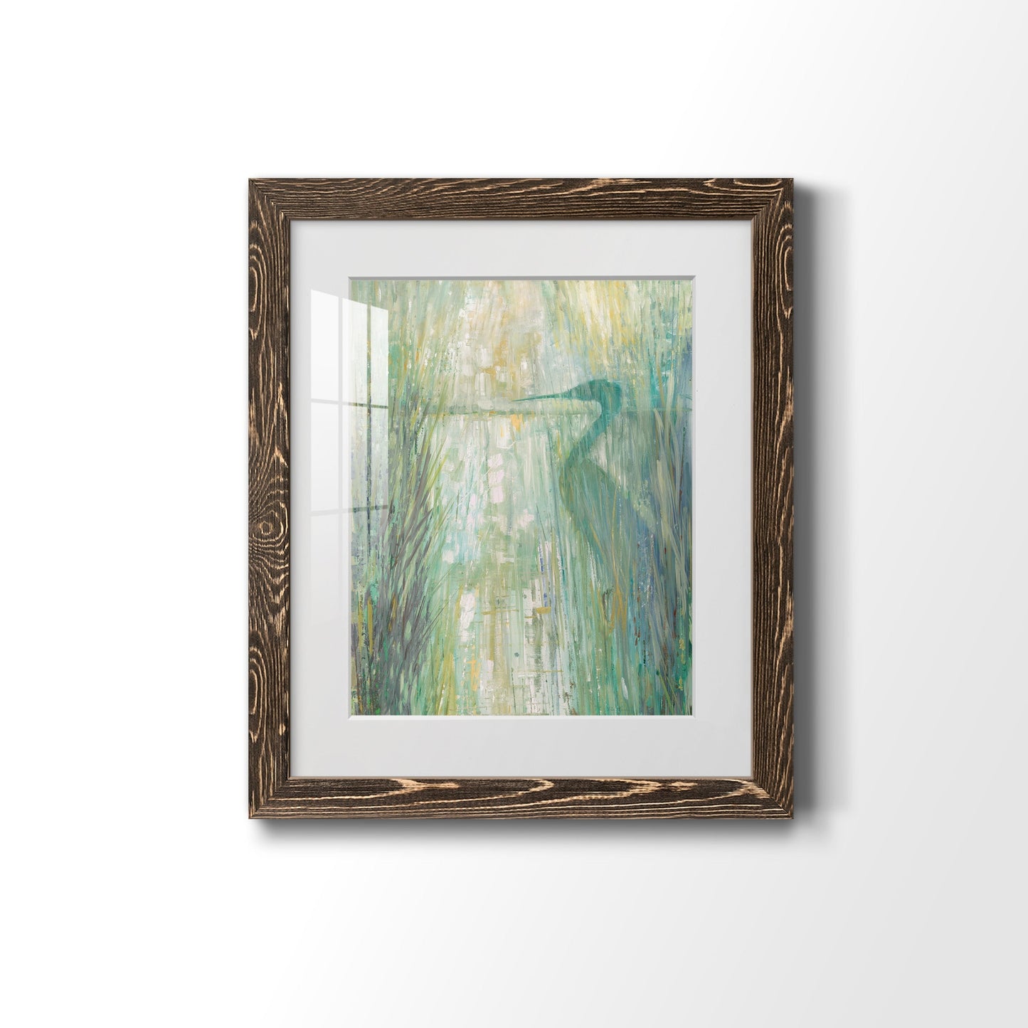 Morning Egret II - Barnwood Framed Art Print
