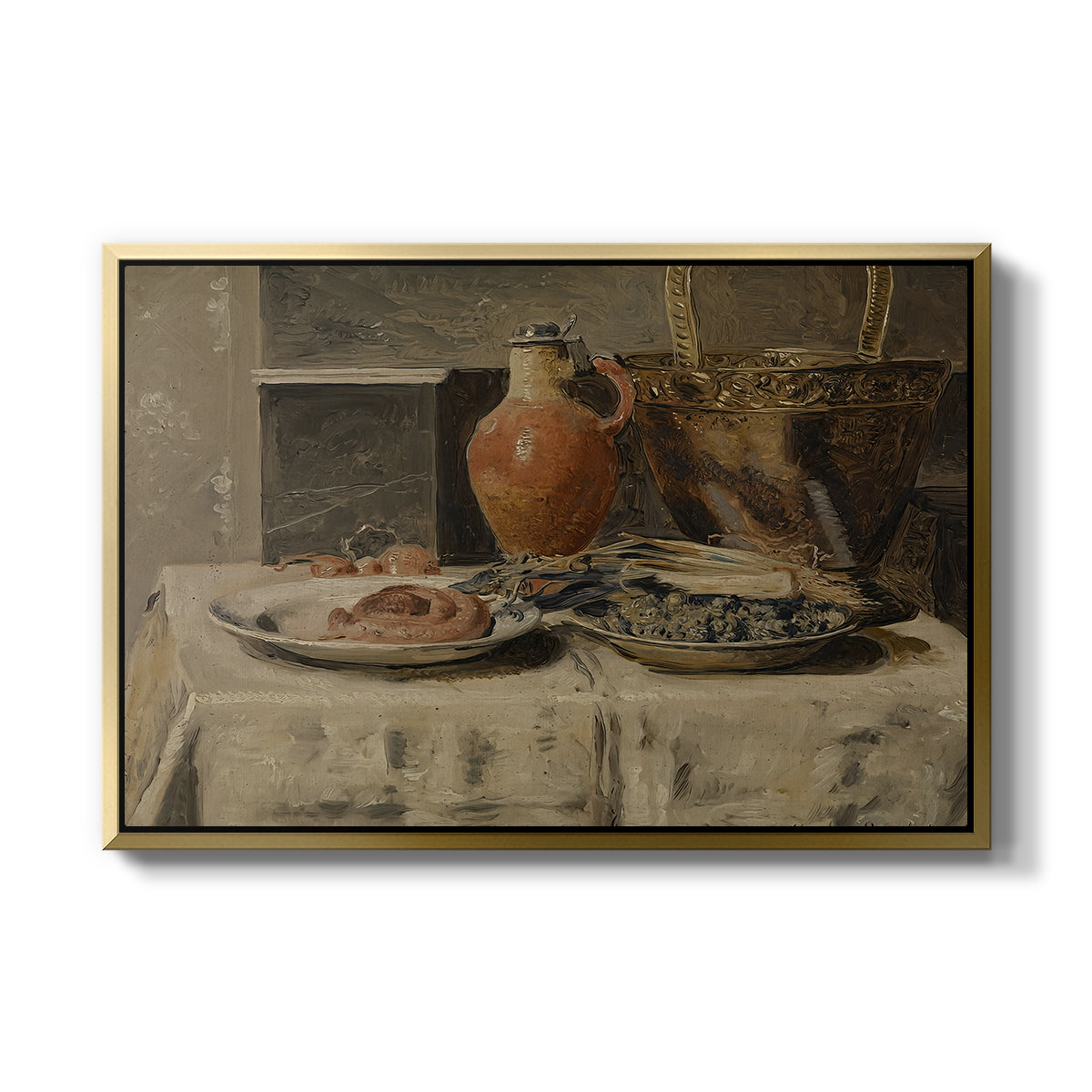 Still Life with Jar, c. 1881-1885 - Floater Framed Canvas Print