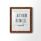Lather Rinse Repeat - Barnwood Framed Art Print