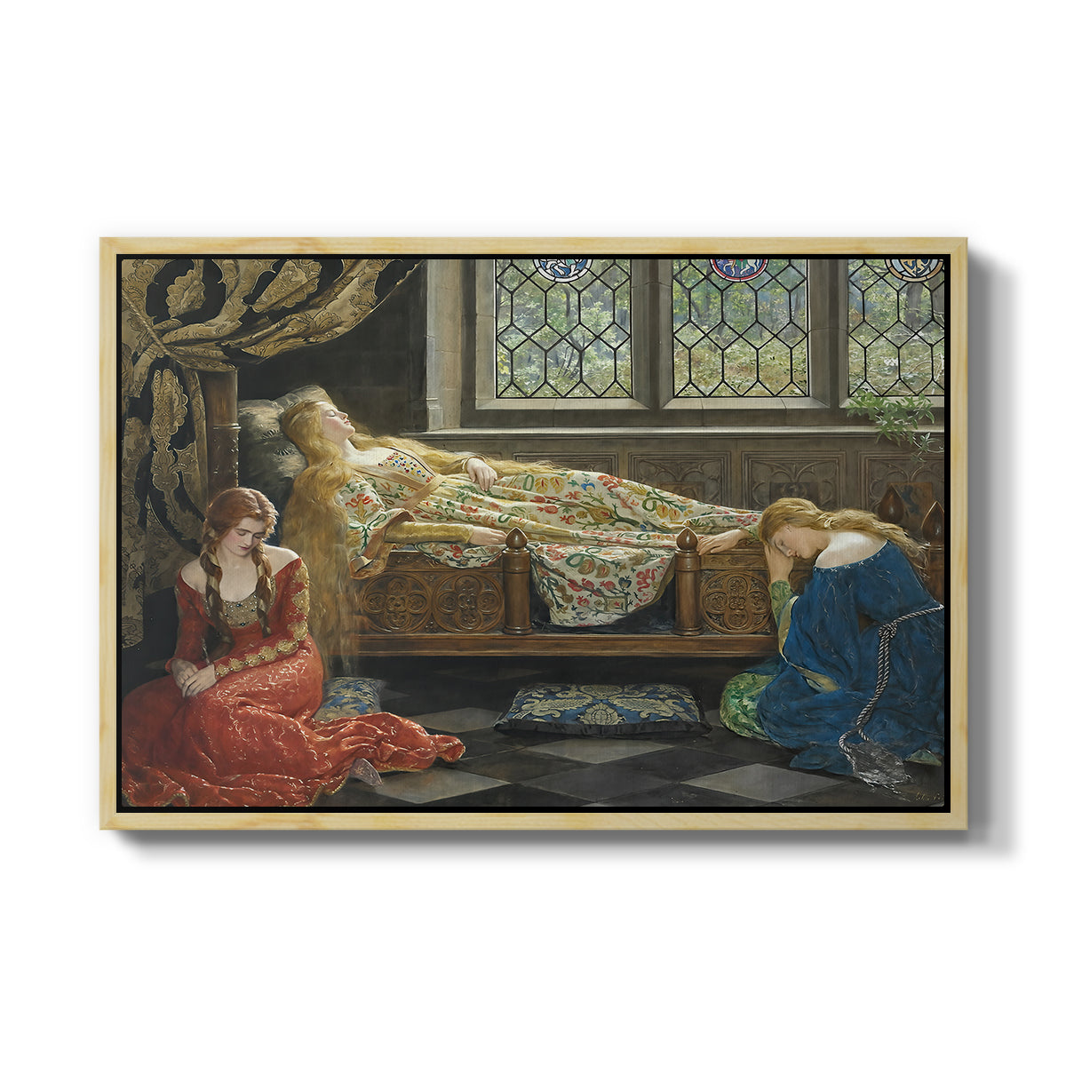 The Sleeping Beauty, 1921 - Floater Framed Canvas Print