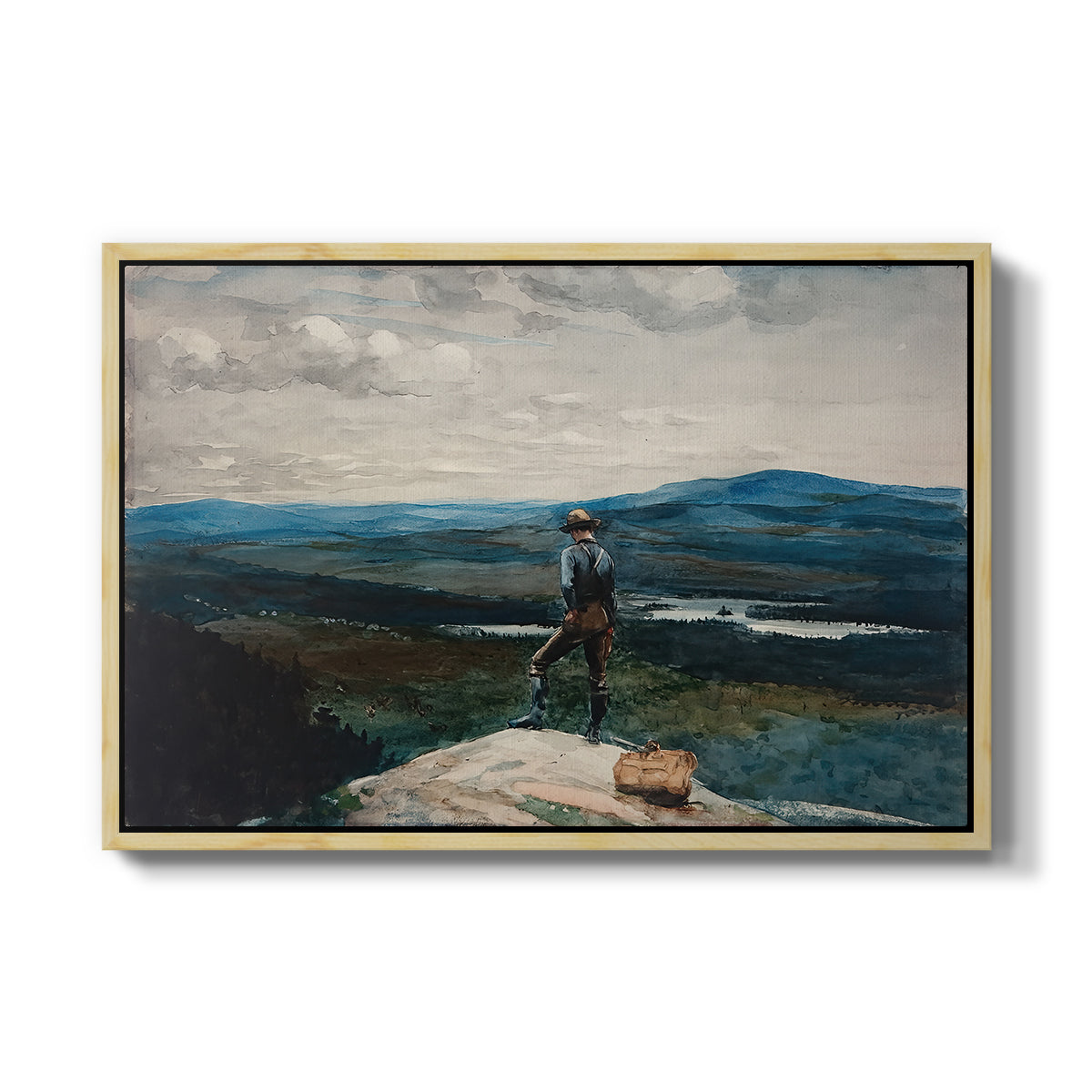 The Ranger, Adirondacks, 1882 - Floater Framed Canvas Print