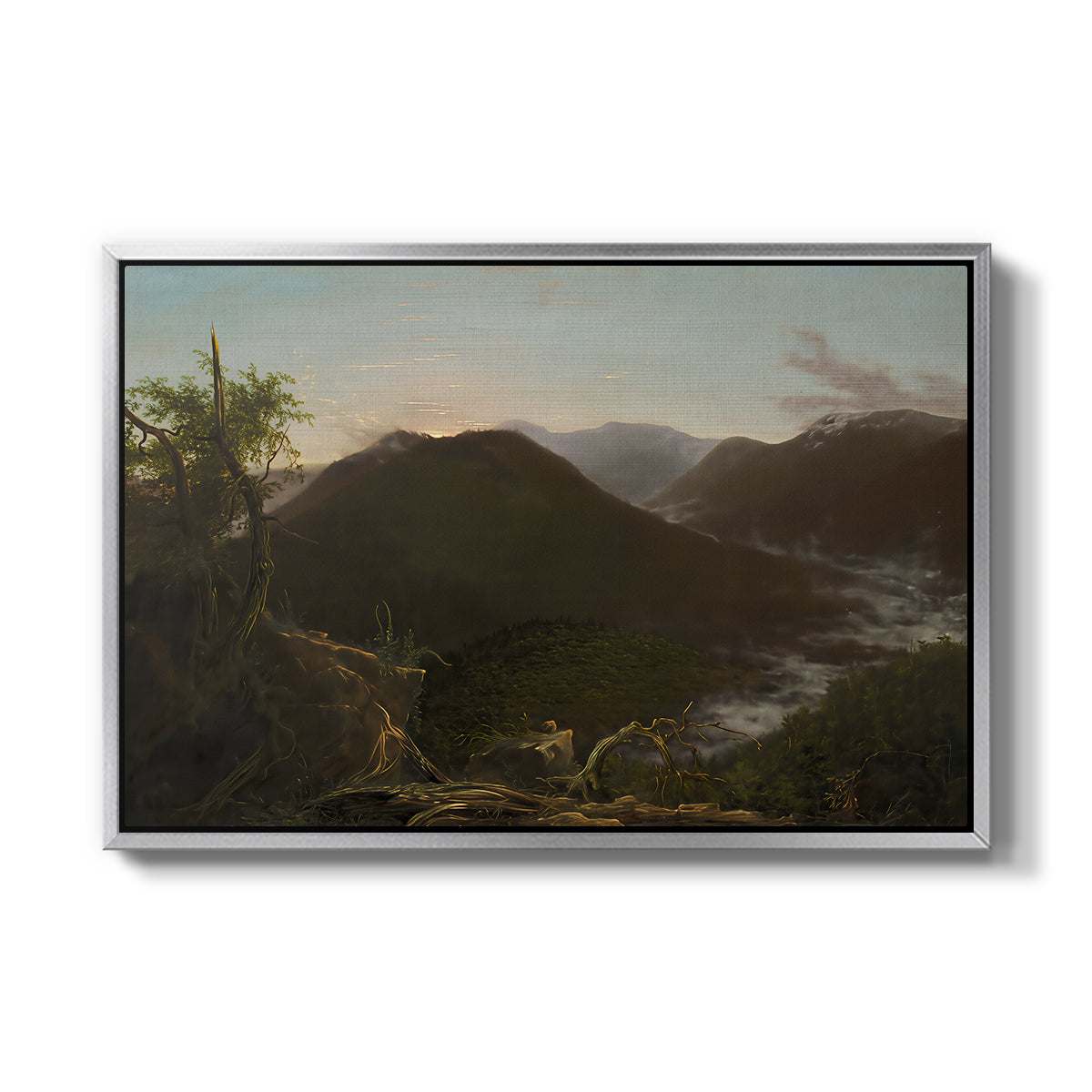 Sunrise in the Catskill Mountains, 1826 - Floater Framed Canvas Print