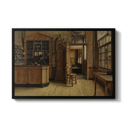 The Old Inn 'Het Loodshuis' in Antwerp, 1877 - Floater Framed Canvas Print