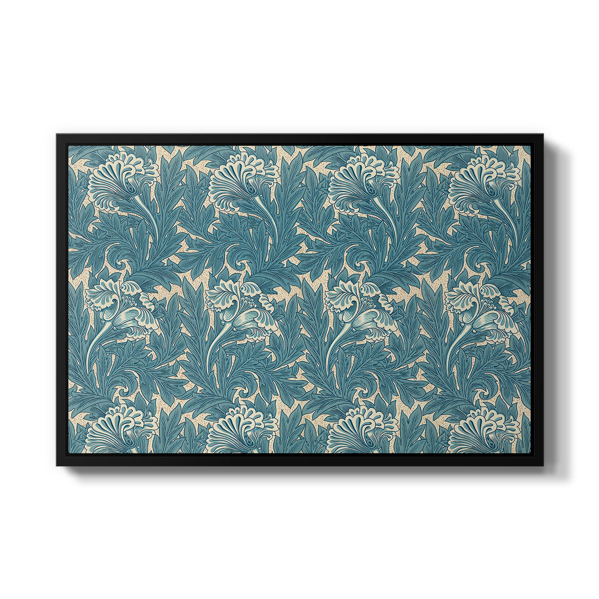 Tulip (Teal), 1875 - Floater Framed Canvas Print