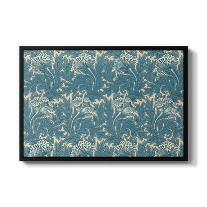 Tulip (Teal), 1875 - Floater Framed Canvas Print