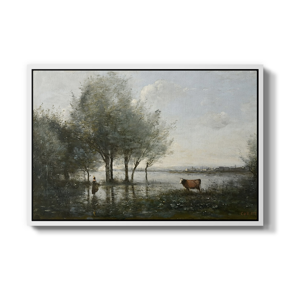 The Marsh (Le Marais), c. 1865-1870 - Floater Framed Canvas Print