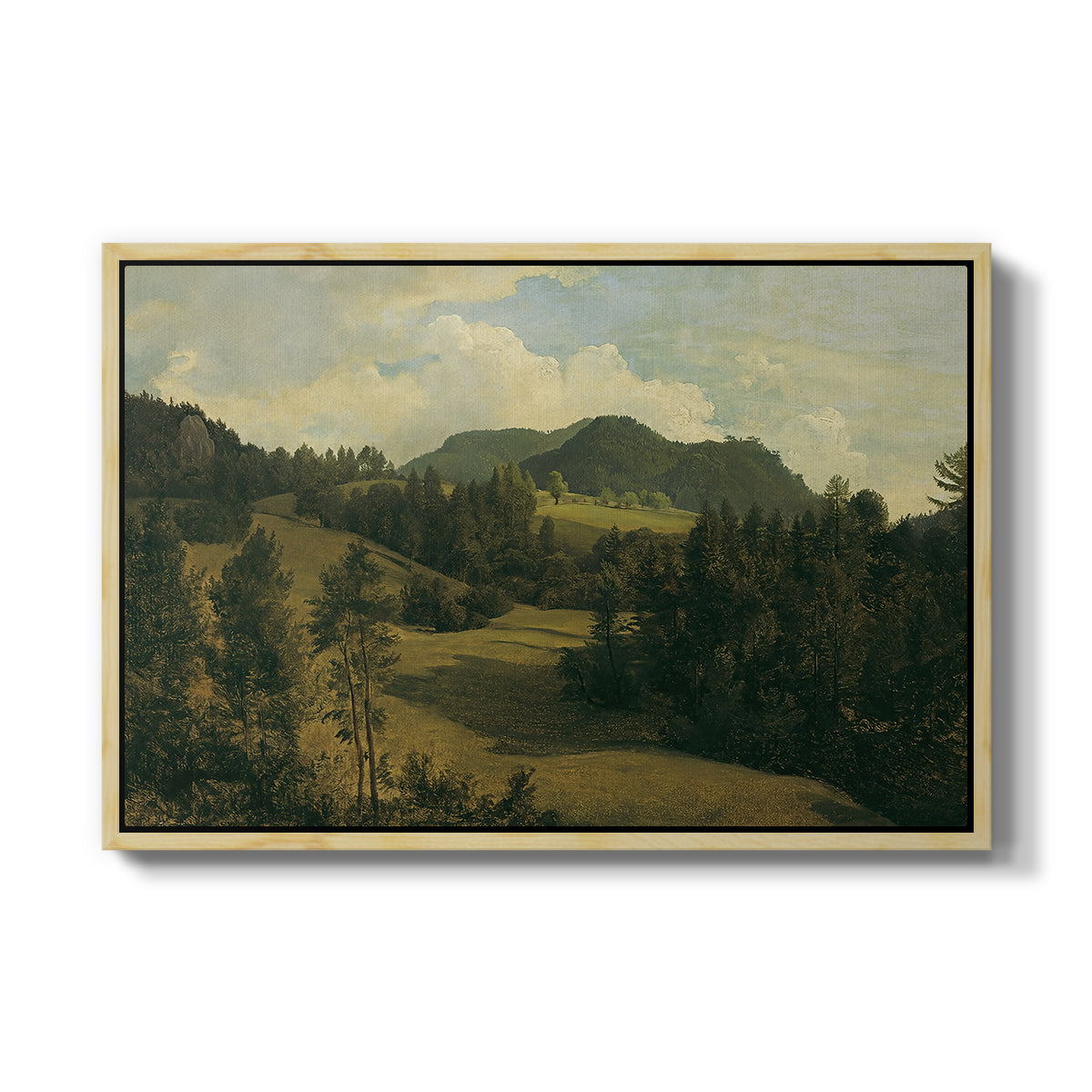 Landscape near Miesenbach, c. 1830 - Floater Framed Canvas Print