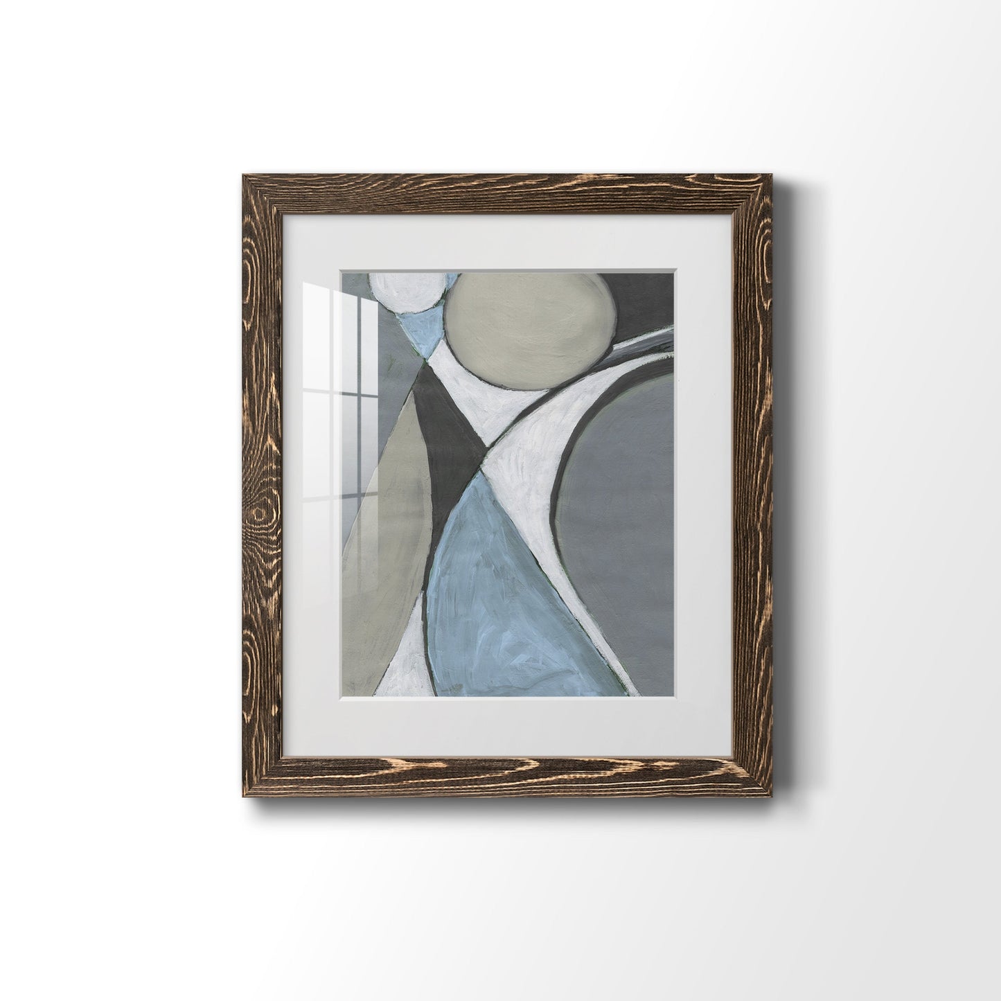 A Soft Jeweled Geometric II - Premium Framed Print - Distressed Barnwood Frame - Ready to Hang