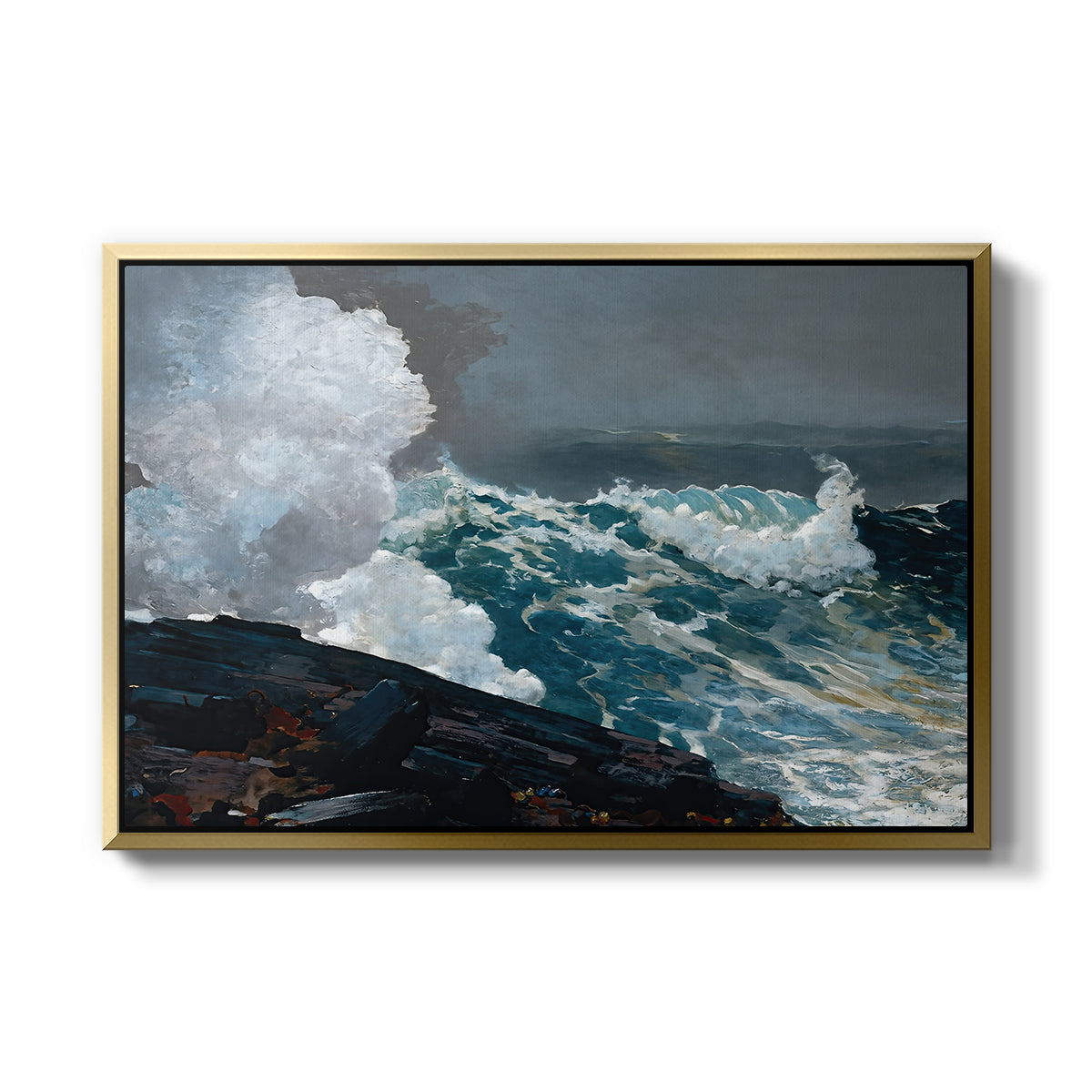 Northeaster, 1895 - Floater Framed Canvas Print