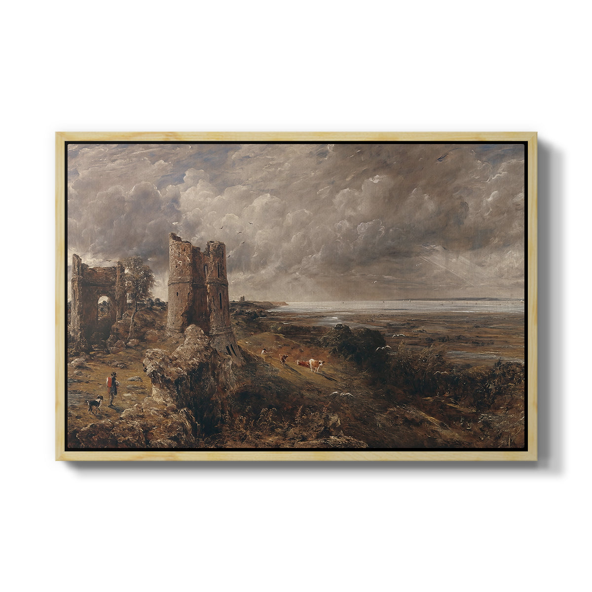 Hadleigh Castle, Mouth of Thames, c. 1829 - Floater Framed Canvas Print