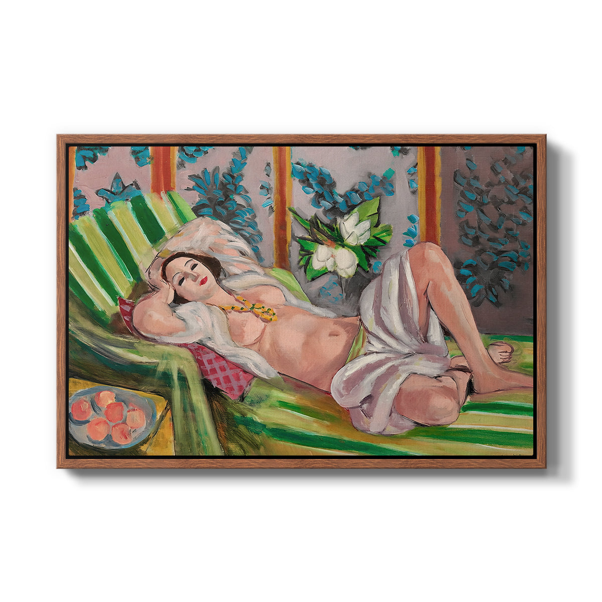 Odalisque Couchée Aux Magnolias, c. 1923 - Floater Framed Canvas Print