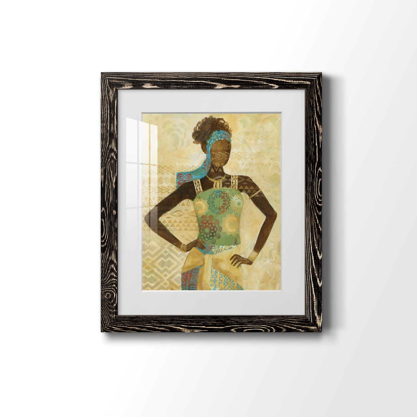 Tribal Vision I - Premium Framed Print - Distressed Barnwood Frame - Ready to Hang