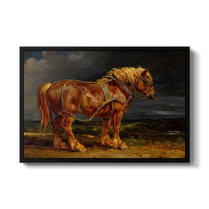 The Shire Horse Elephant in an Extensive Landscape, c. 1850s - Floater Framed Canvas Print