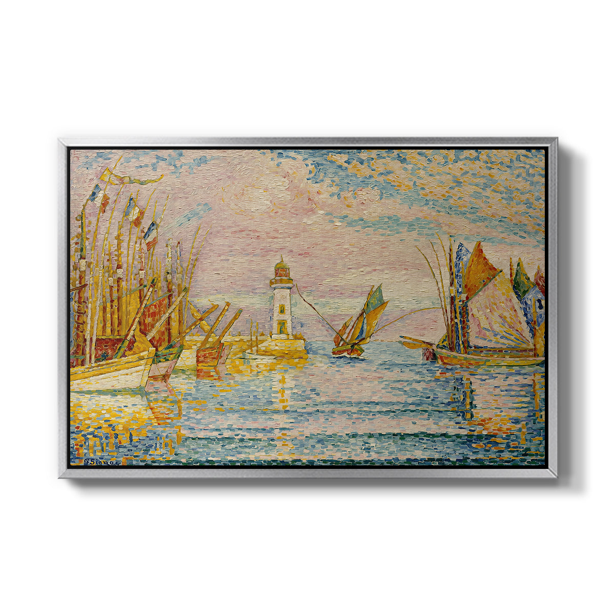 The Lighthouse at Groix, 1925 - Floater Framed Canvas Print