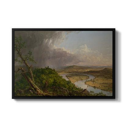 View from Mount Holyoke, Northampton, Massachusetts, after a Thunderstorm (Oxbow), 1836 - Floater Framed Canvas Print