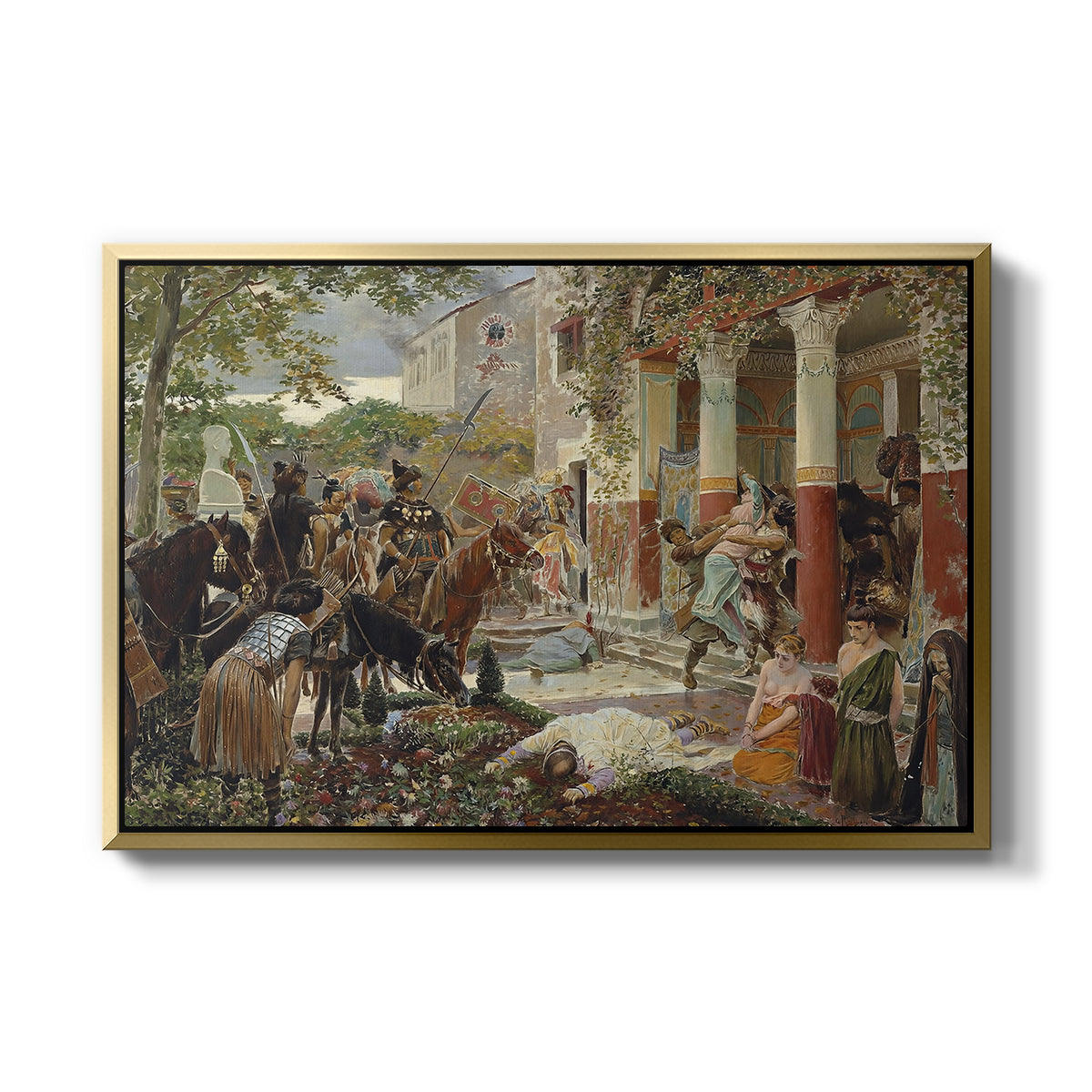 Onslaught of the Tartars, c. 1938 - Floater Framed Canvas Print