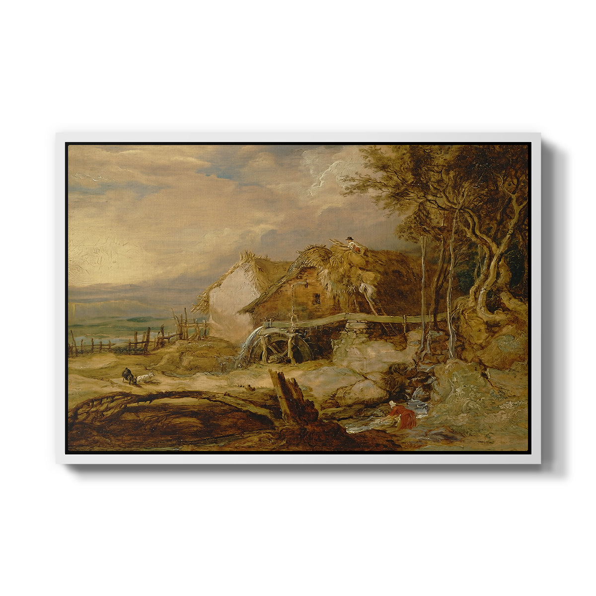 An Overshot Mill, c. 1802-1807 - Floater Framed Canvas Print