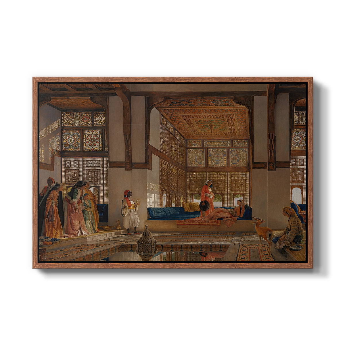 A Lady Receiving Visitors (The Reception), 1873 - Floater Framed Canvas Print