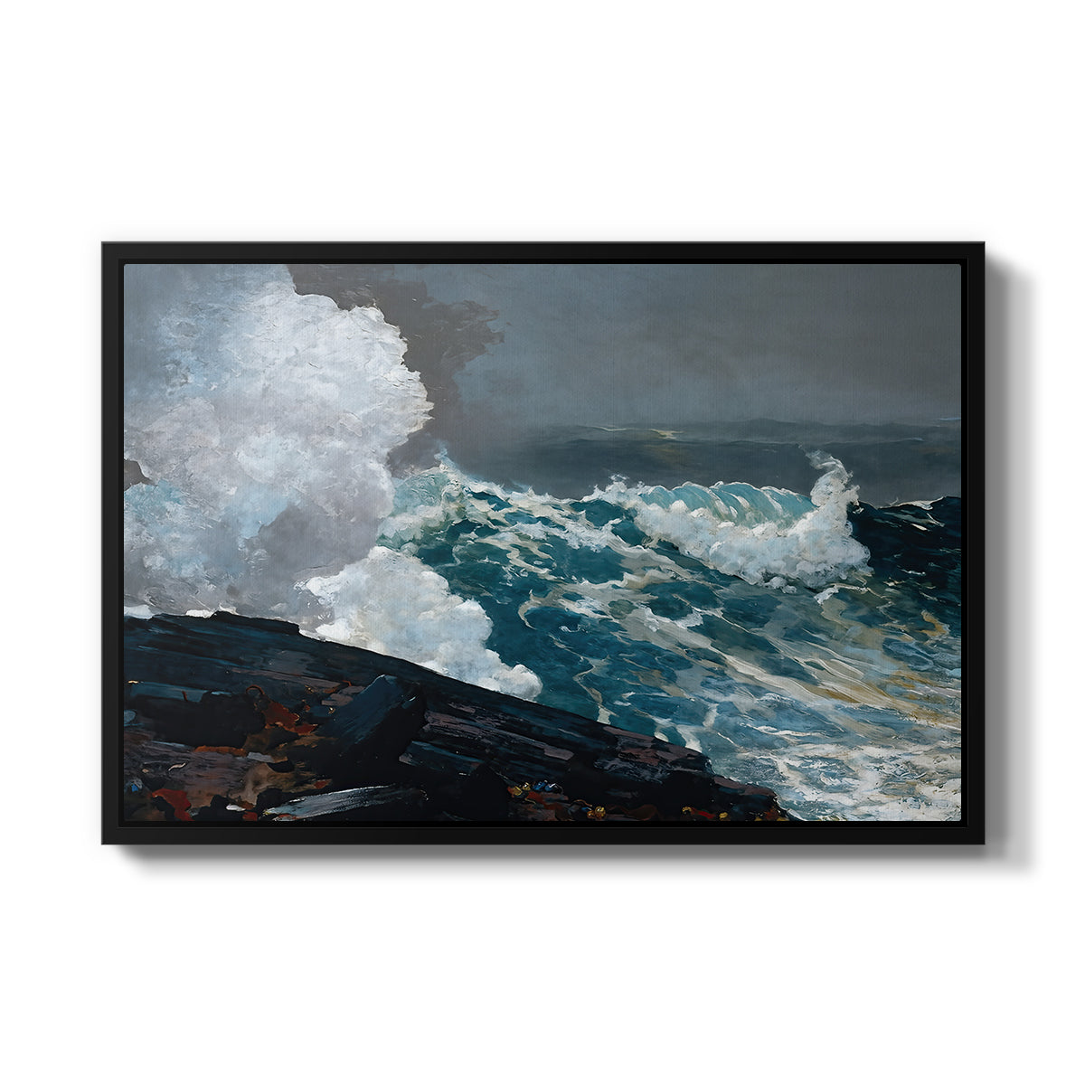 Northeaster, 1895 - Floater Framed Canvas Print