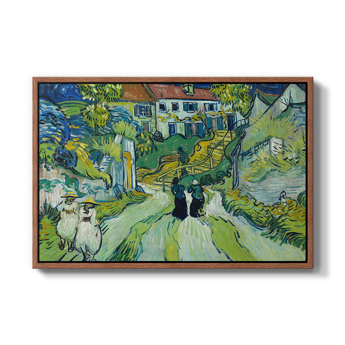 Stairway at Auvers, 1890 - Floater Framed Canvas Print