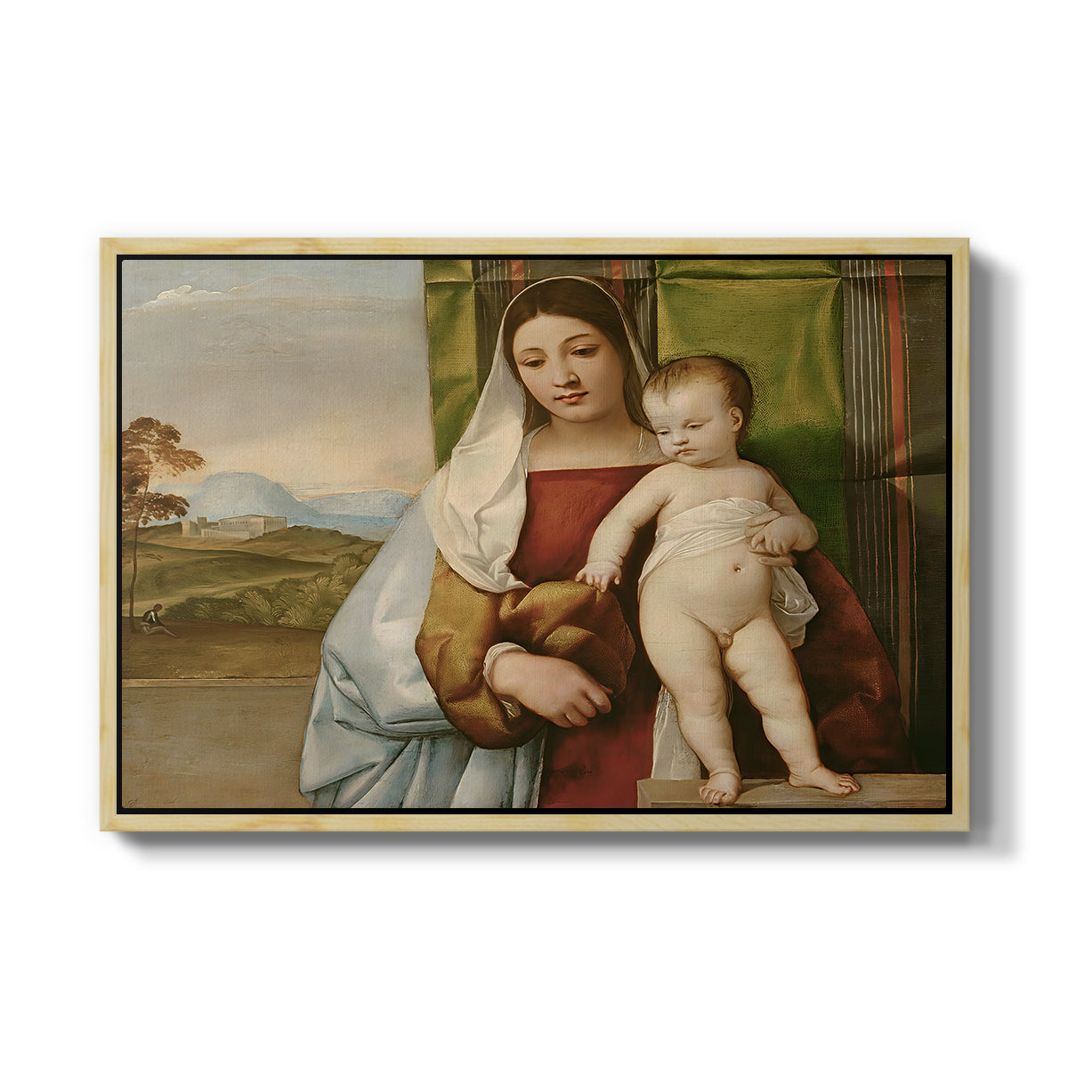 The Gypsy Madonna (La Zingarella), c. 1510-1511 - Floater Framed Canvas Print