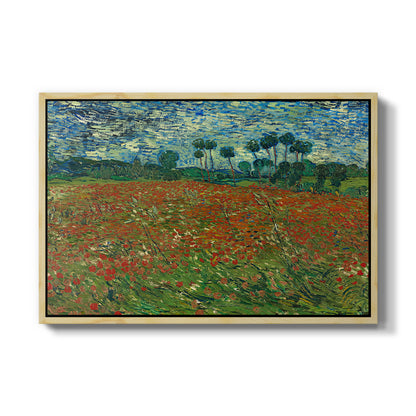 Field with Poppies, 1889 - Floater Framed Canvas Print