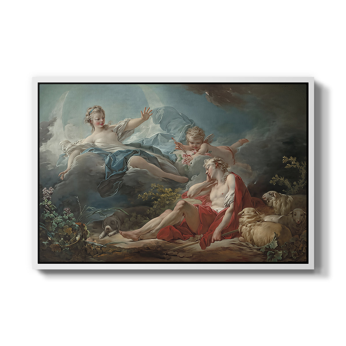Diana and Endymion, c. 1753-1756 - Floater Framed Canvas Print
