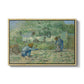 First Steps after Millet, 1890 - Floater Framed Canvas Print