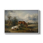 Two Horses on the Pasture, c. 1825 - Floater Framed Canvas Print