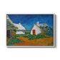 Three White Cottages at Saintes-Maries, 1888 - Floater Framed Canvas Print