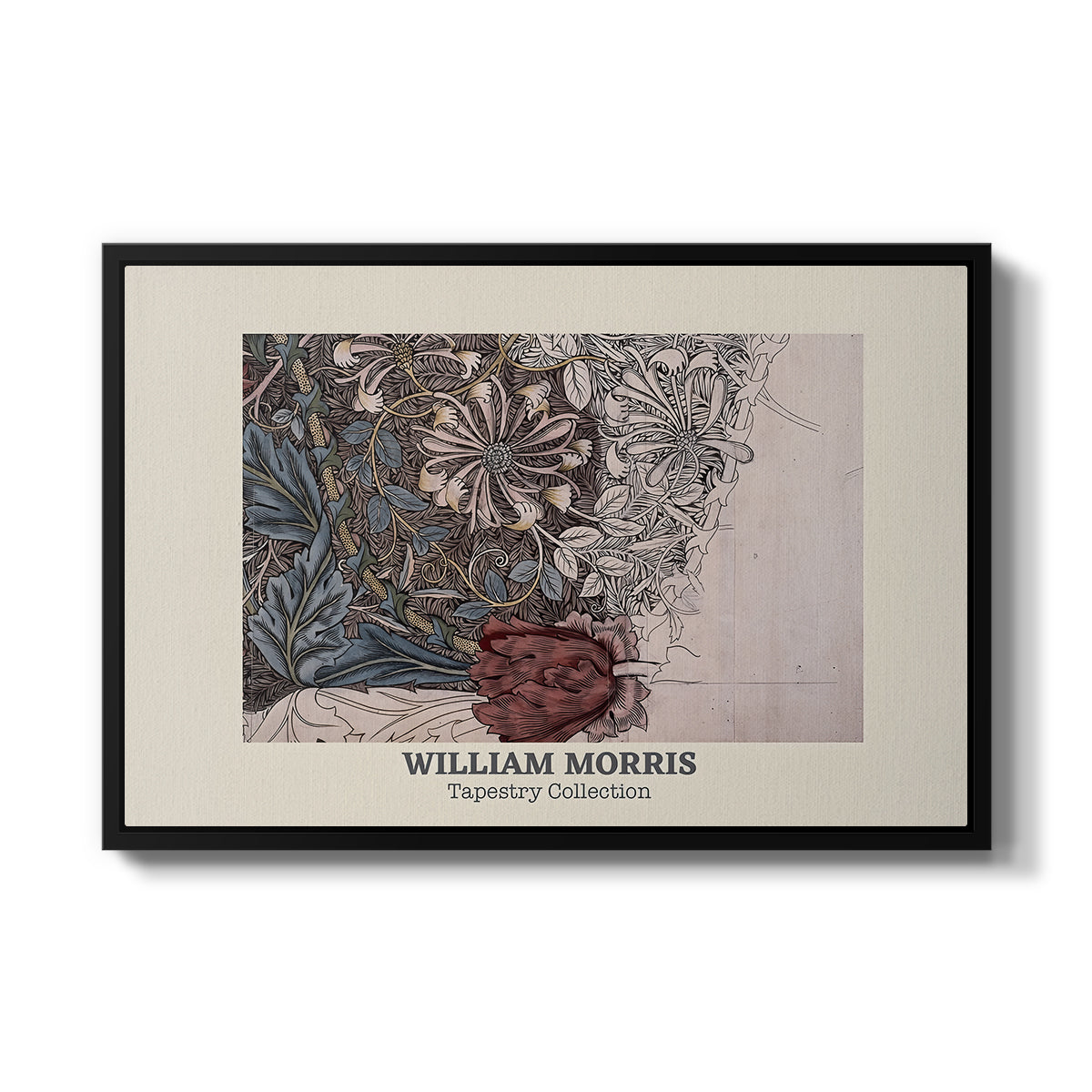 Honeysuckle (Tapestry Collection), 1874 - Floater Framed Canvas Print