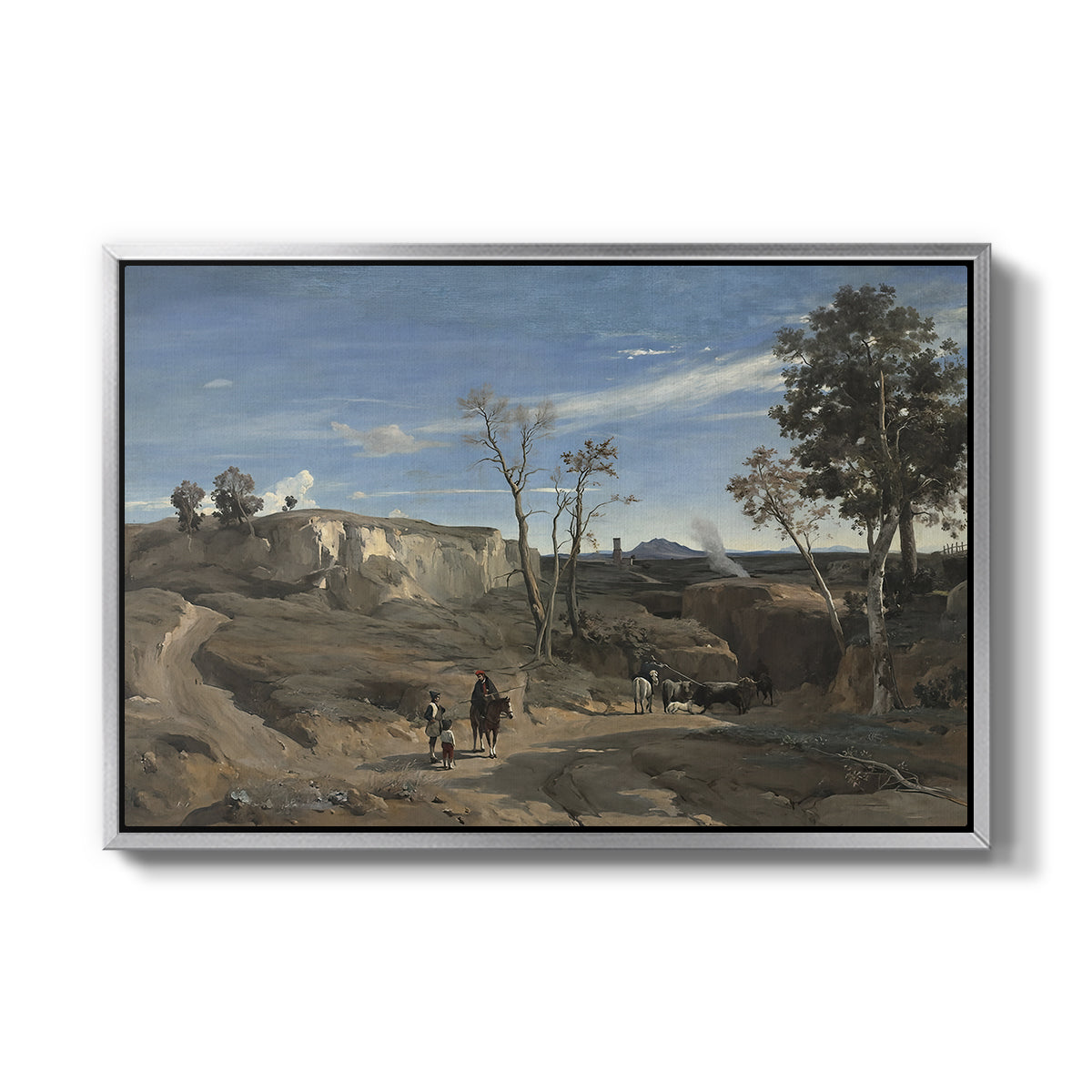 La Cervara, the Roman Campagna, c. 1830-1831 - Floater Framed Canvas Print