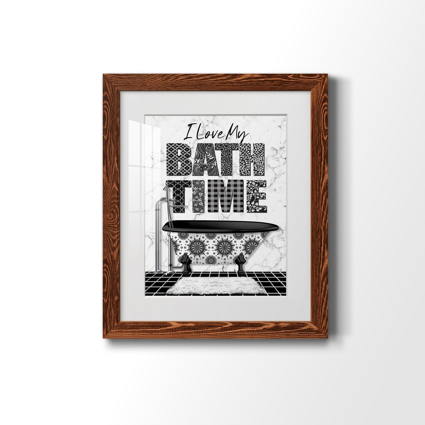 Bath Time - Barnwood Framed Art Print