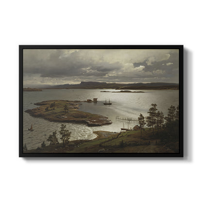 The Fjord at Sandviken (Sandviksfjorden), 1879 - Floater Framed Canvas Print