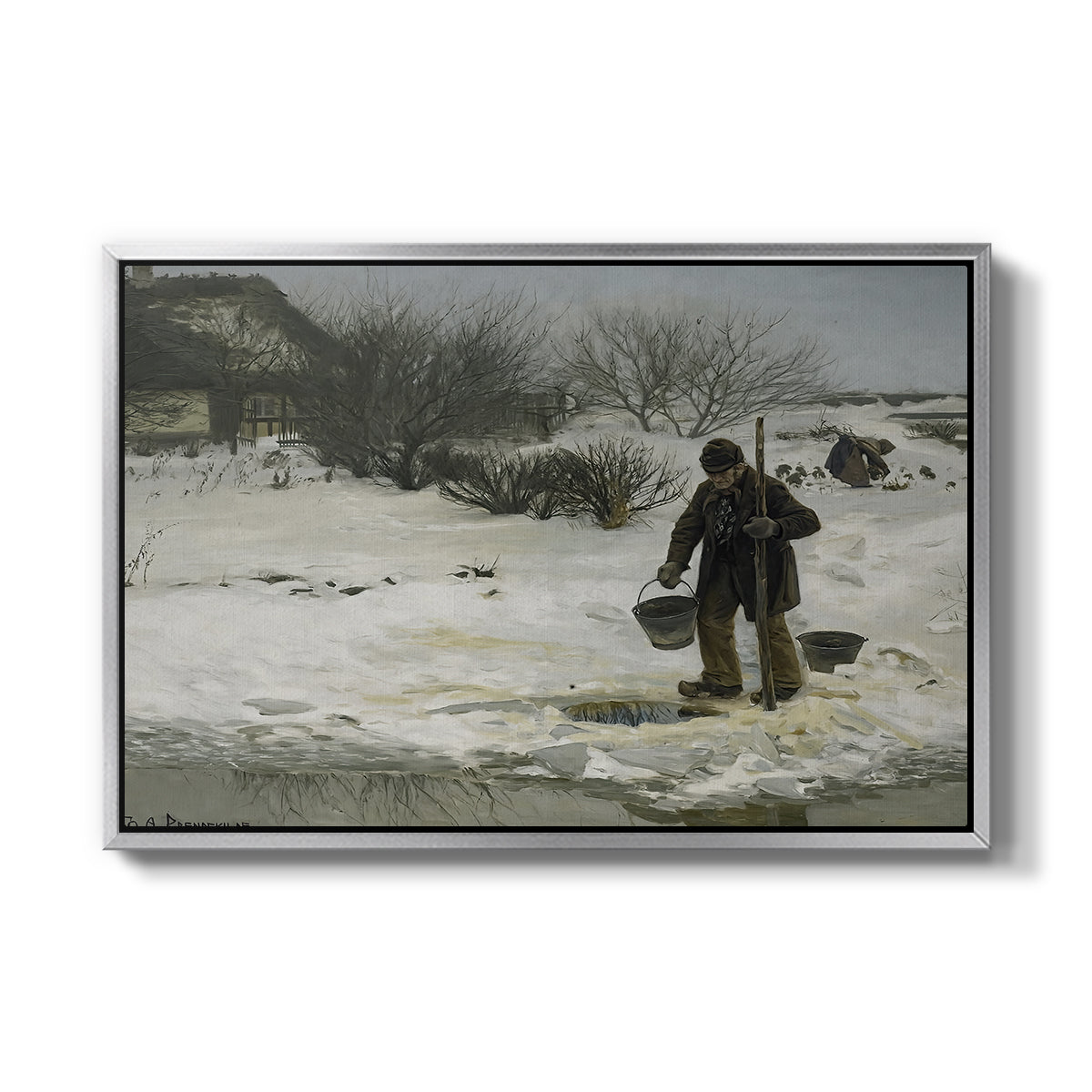 Tøsne, 1895 - Floater Framed Canvas Print
