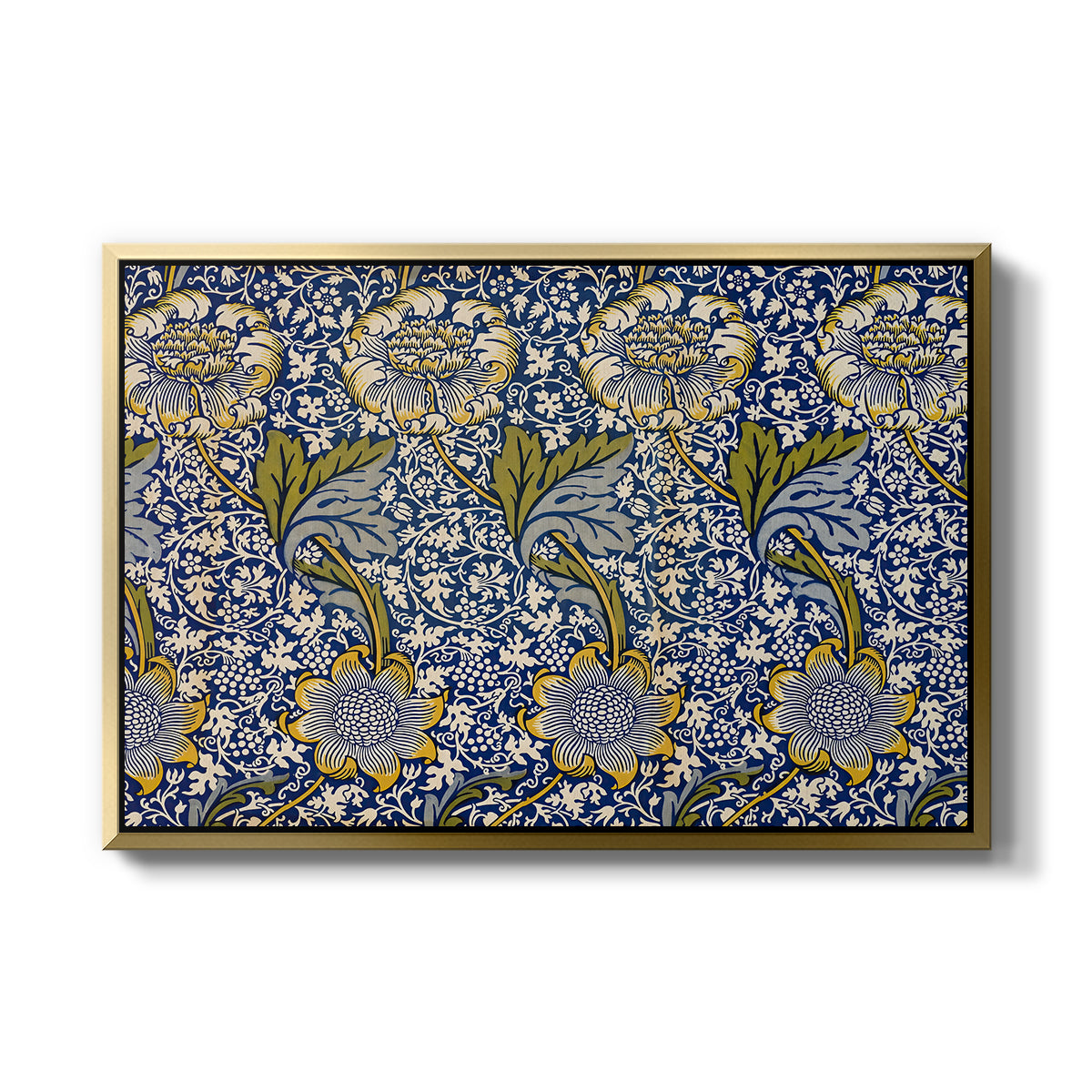 Kennet - Indigo/Gold, 1883 - Floater Framed Canvas Print