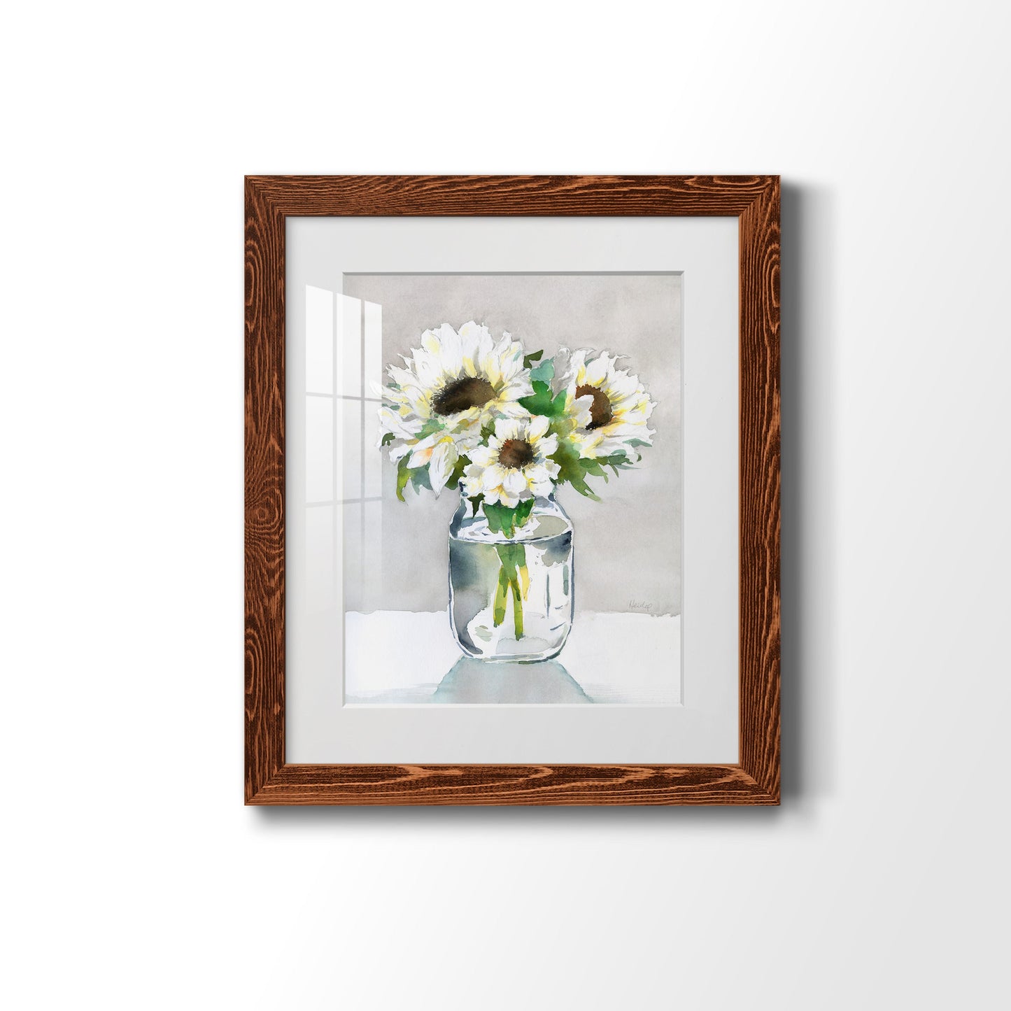 Sunflower II - Premium Framed Print - Distressed Barnwood Frame - Ready to Hang