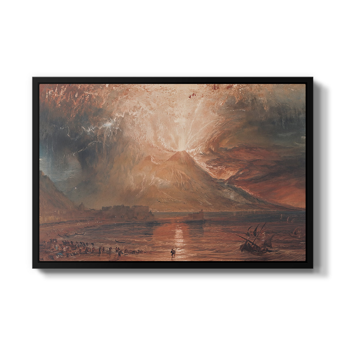 Vesuvius in Eruption, c. 1817 - Floater Framed Canvas Print