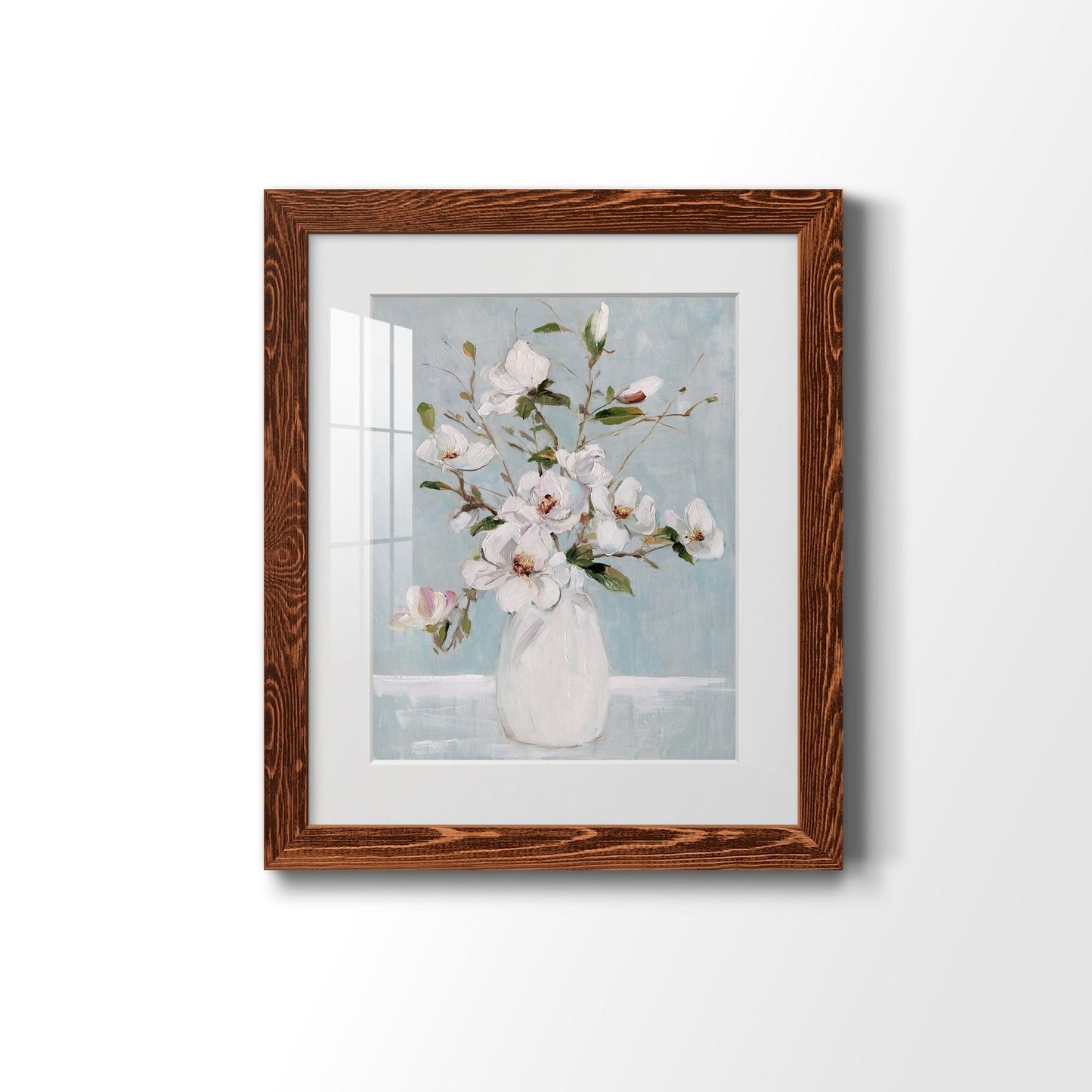 Magnolia Charm - Barnwood Framed Art Print