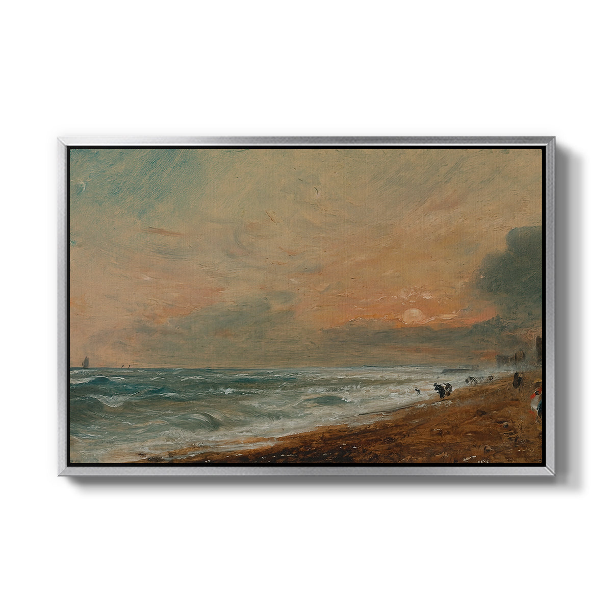 Hove Beach, c. 1824-1826 - Floater Framed Canvas Print