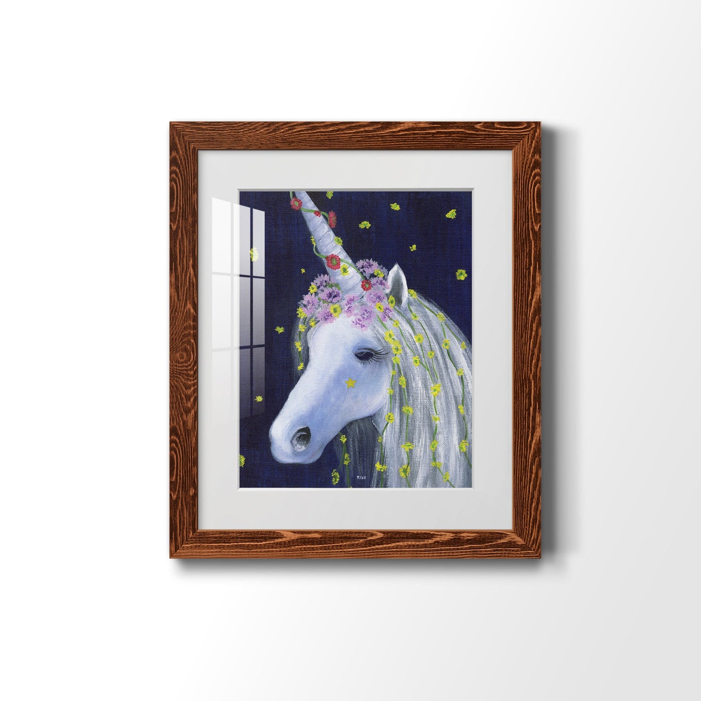 Unicorn IV - Barnwood Framed Art Print