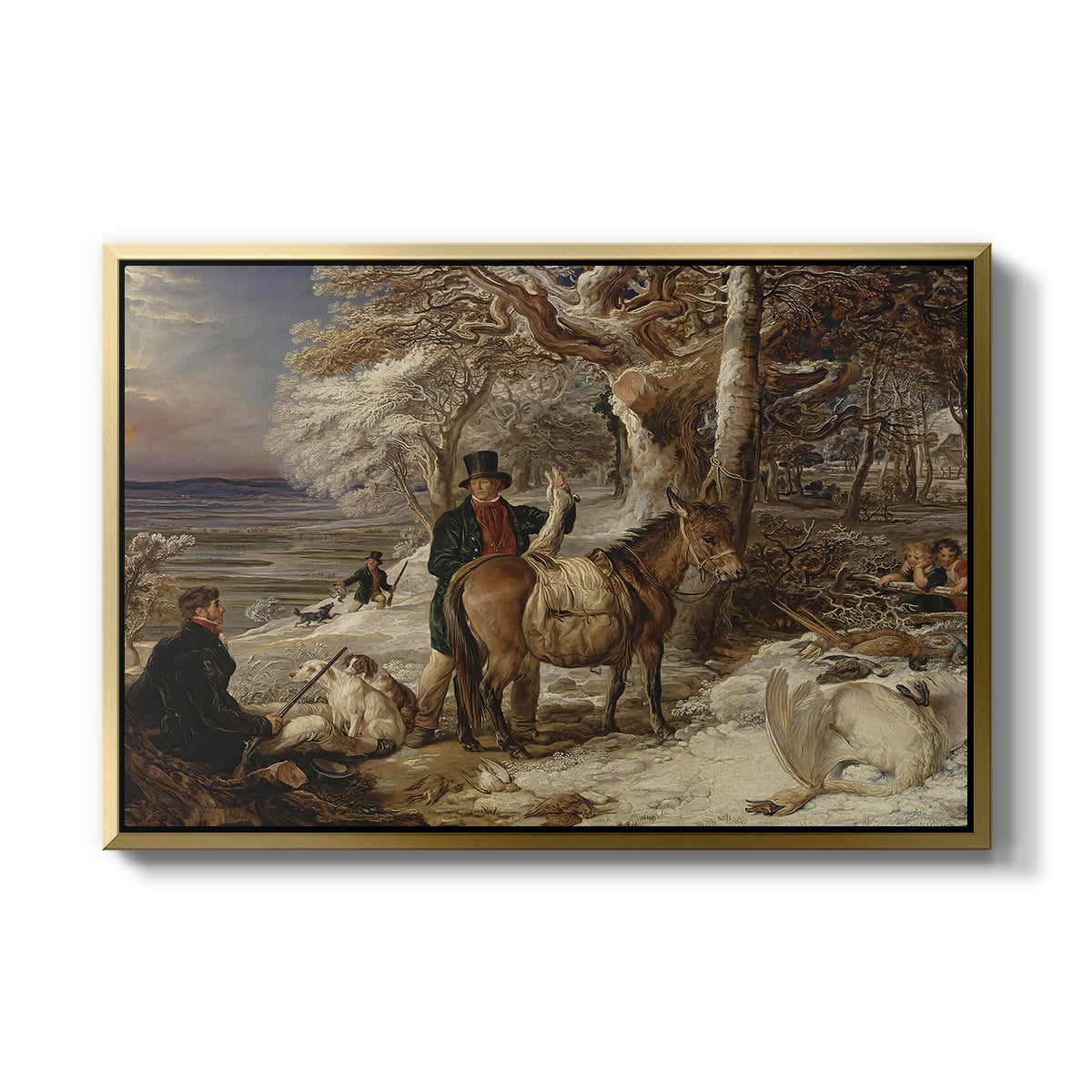 The Day's Sport, 1826 - Floater Framed Canvas Print