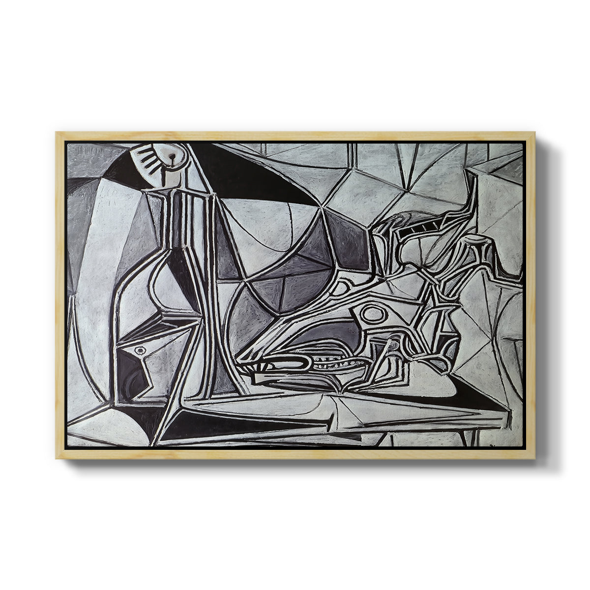 Goat's Skull, Bottle and Candle, 1952 - Floater Framed Canvas Print