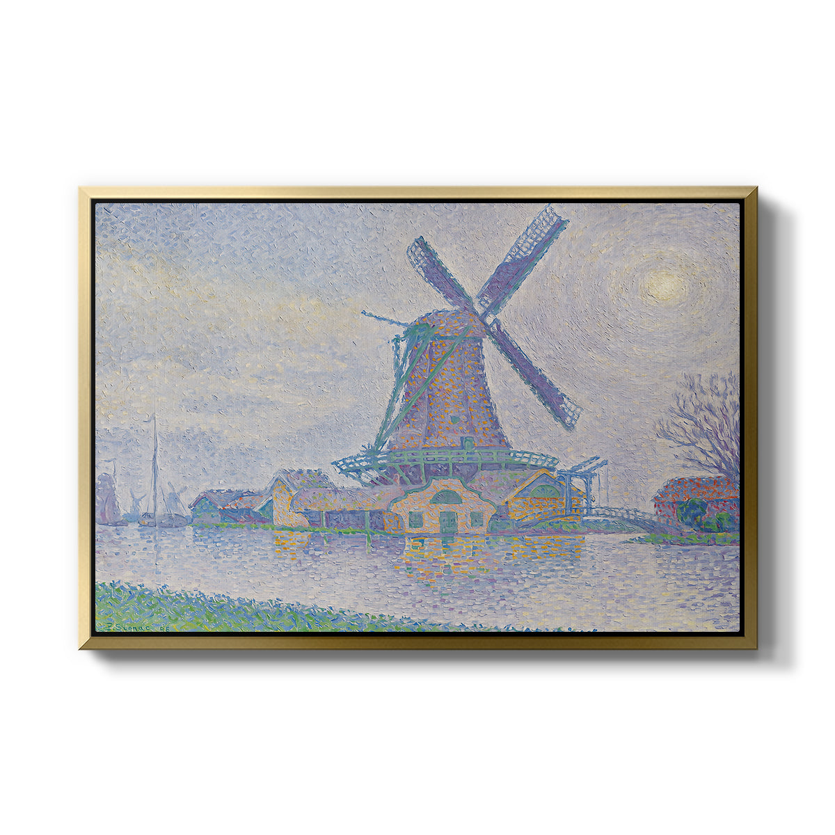 Mill of Edam (Moulin d'Edam), 1896 - Floater Framed Canvas Print
